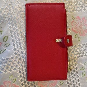 Red Wallet with Snap Closure